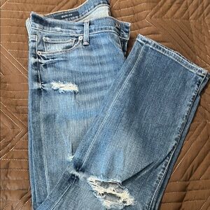 Lucky Brand Light Blue Distressed Straight Leg Jeans